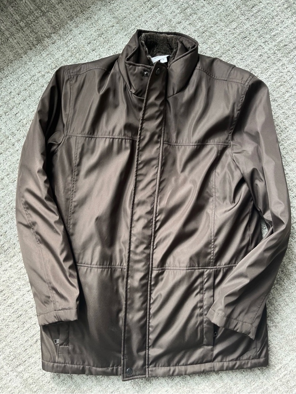 Men’s andrew marc new york jacket Removable Faux Fur Lining Medium brown